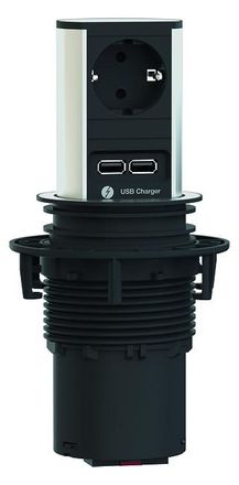 Bachmann Elevator 1xcee7/3 1xusb Charger Corriente 2,0m Cee7/7, 928.017