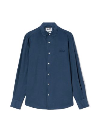 MC2 Saint Barth Blue Voile Cotton Casual Shirt