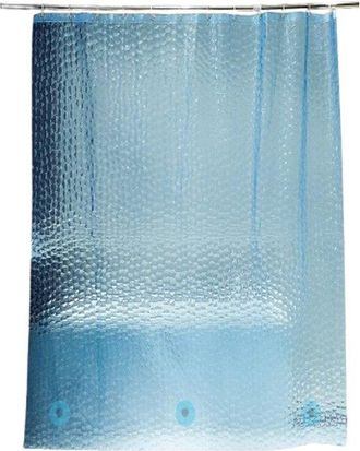 OEM Cortina De Ducha, Cortina De Ducha Transparente M&aacute;s Gruesa, Impermeable, Transparente 3d, Pl&aacute;stico Peva (cubo De Agua), 180x180 Cm, Azul