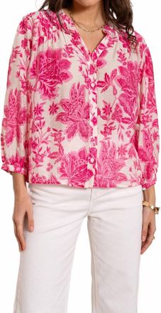 Choklate Paris Saint Tropez Silk Blouse In Fuchsia