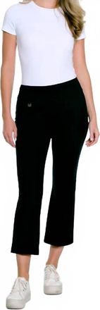 Multiples Flared Crop Pant In Black