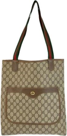 Gucci Pre-owned Tote Bags, female, Brown, Size: ONE SIZE Pre-owned GG Supreme 2way shoulder bag