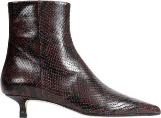 Aeyde Enkellaarsjes - Dames - Laarzen met Hak - Rood - 37 EU - Schoenen