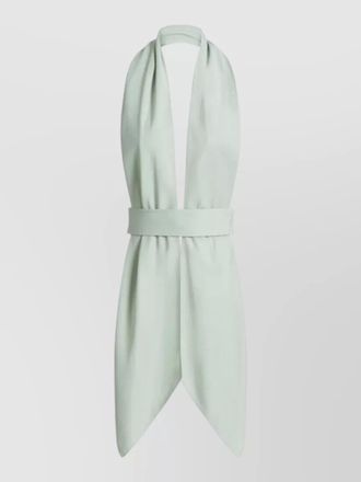 Alberta Ferretti halterneck foulard top open back waistband