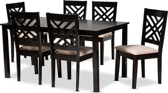 Baxton Studio Caron 7pc Dining Set