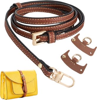 Generic Purse Strap - PU Leather Tote Replacement,Straps for Purses with 2 Buckles | for Women Shoulder Small Handbag