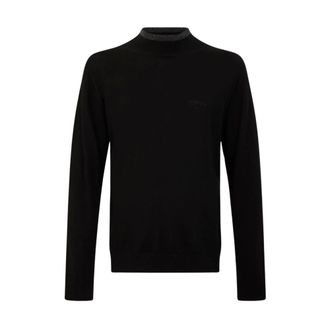 Iceberg Pullover met boothals - Heren - Truien - Zwart - Maat: L Wol