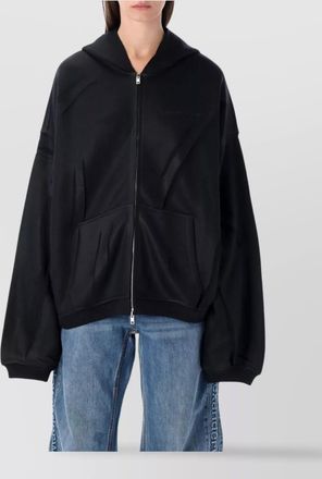 Alexander Wang hooded zip jacket crinkled texture