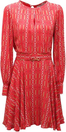 Marella Odeon Jurk - Dames - Korte kleedjes - Rood - S - Katoen - Kleedjes