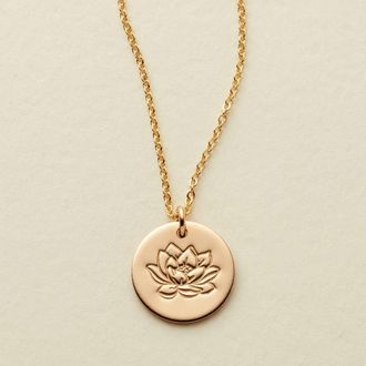 Made by Mary July Birth Flower Necklace