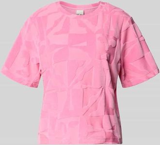 Ichi T-Shirt im Allover-Look Modell NABI in Rose, Gr&ouml;&szlig;e XXL