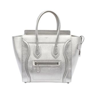 Celine Pre-owned Vintage Handbag - Dames - Vintage Handtas - Grijs - ONE Size - Leer - Vintage