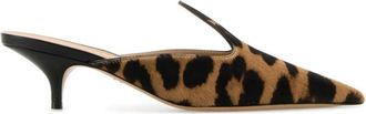 Ferragamo Leopard Print Slip On Pumps
