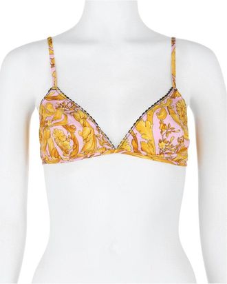 Versace Barocco-Print Triangle Bralette
