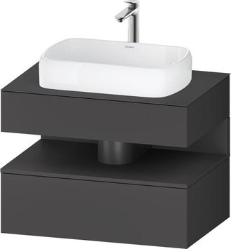Duravit Duravit - Qatego Consola Mueble Bajo Lavabo, 1 Extra&iacute;ble, 1 Caj&oacute;n