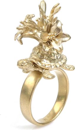 Dior Gold Metal Band Ring (Pre-Owned)