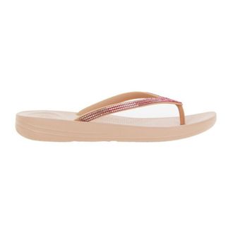 FitFlop Iqushion Ombre Sparkle Synthetic Womens Toe Post Sandals - Beige - Size:UK 4