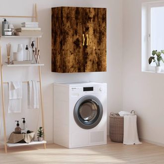 vidaXL Armario De Pared Roble Ahumado 69,5x34x90 Cm Vidaxl