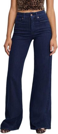 Good American Good Waist High Waist Wide Leg Palazzo Jeans in Indigo1153 at Nordstrom, Size 12
