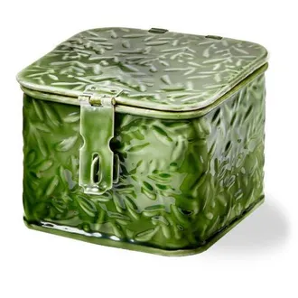 Tag Botanical Trinket Box Decorative Enamel for Christmas Green at Nordstrom
