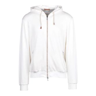 Eleventy Zip-throughs, male, White, XL, Felpa con zip