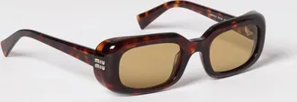 Miu Miu Occhiali da sole in acetato con montatura rettangolare e logo