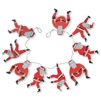 Tag Paper Dancing Santa Garland Holiday Wall Decor Red Banners at Nordstrom