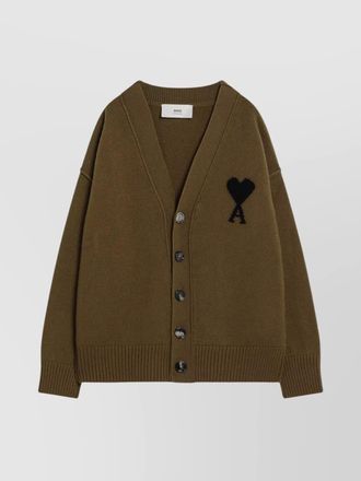 Ami heart friend v-neck cardigan