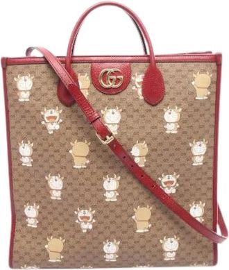 Gucci Pre-owned Doraemon GG Supreme Coated Canvas Leather 2way Tote Bag - - Pre-owned - Donna - Multicolore - ONE SIZE