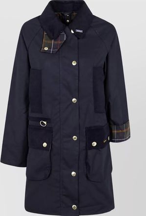 Barbour waxed cotton single-breasted coat