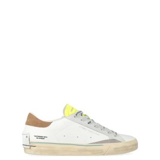 Crime London Sneakers, male, White, Size: 12 US Distressed 2.0 Flash Lime