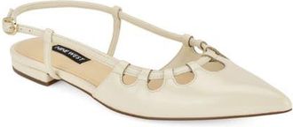Nine West Harra Pointed Toe Flat in Ivory at Nordstrom, Size 10.5