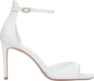 Estro & Luminara Schoenen, Dames, Wit, 40 EU, Leer, Elegante Witte Sandalen met Hoge Hakken