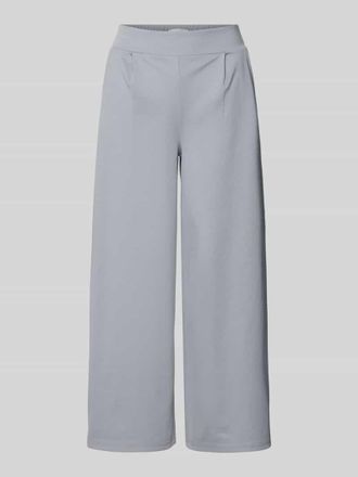 Ichi Wide Fit Stoffhose mit Viskose-Anteil Modell Kate in Hellgrau, Gr&ouml;&szlig;e XXL