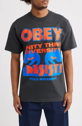 Obey Unity Graphic T-Shirt in Vintage Black at Nordstrom, Size Xx-Large