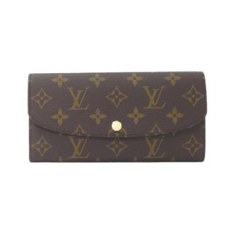 Louis Vuitton Brown Coated Canvas Long Wallet (Tri-Fold) (Pre-Owned)