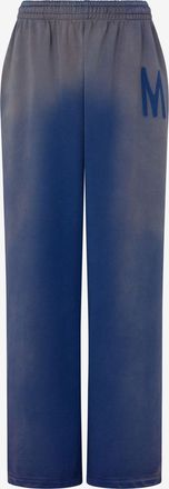 Moschino Printed organic cotton fleece pants - Blue