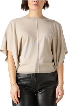 Est'seven Veelzijdige Suzette Top voor Vrouwen - Dames - Blouses - Beige - 2XL - Overhemden
