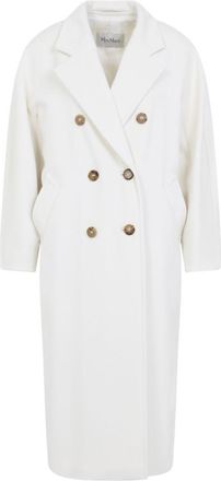 Max Mara White Double-Breasted Coat