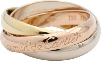 Cartier Gold Silver Yellow Gold (18K) Pink Gold (18K) White Gold (18K) Band Ring (Pre-Owned)