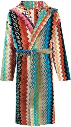 Missoni Home Zigzag Print Badjas met Capuchon - Dames - Badjassen - Veelkleurig - XL - Nachtkleding