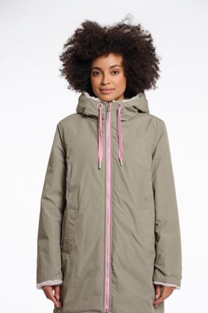 Rino&Pelle Parka RINO & PELLE JAVIN, Damen, Gr. 40, gr&uuml;n (gr&uuml;n ash), Obermaterial: 70% Baumwolle, 30% Nylon. Futter: 100% Polyester, bequem lang, Jacken Parka, m