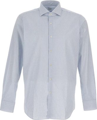 Bagutta Casual Overhemden - Heren - Casual Overhemden - Blauw - 3XL - Katoen - Overhemden