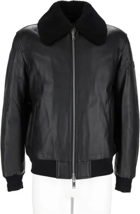 Moose Knuckles Black Lamb Leather Sheepskin Jacket
