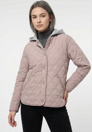 Only Steppjacke ONLY ONLRISSO LIFE HOOD QUILT JACKET CC OTW, Damen, Gr. XS, adobe rose, Web, Obermaterial: 100% Polyamid, unifarben, normal, Rundhals, Jack