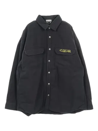 Dior 2020s overhemd met geborduurd logo - Zwart