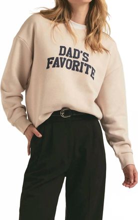 Favorite Daughter DadS Favorite Sweatshirt In Heather Oatmeal