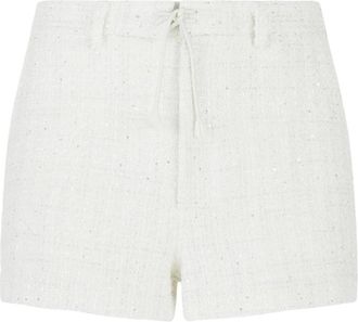 GCDS Tweed Shorts - Dames - Bermuda - Wit - M - Tweed - Korte Broeken