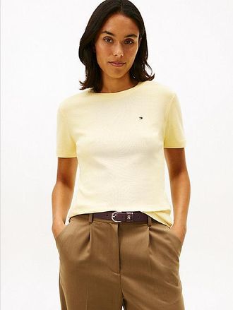 Tommy Hilfiger Camiseta slim de cuello redondo con logo