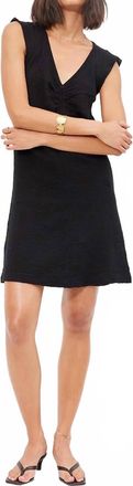 bobi Mini Cinched Front Dress In Black